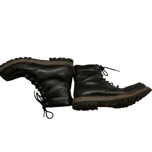 Ugg mens black waterproof leather lace up boots size 10